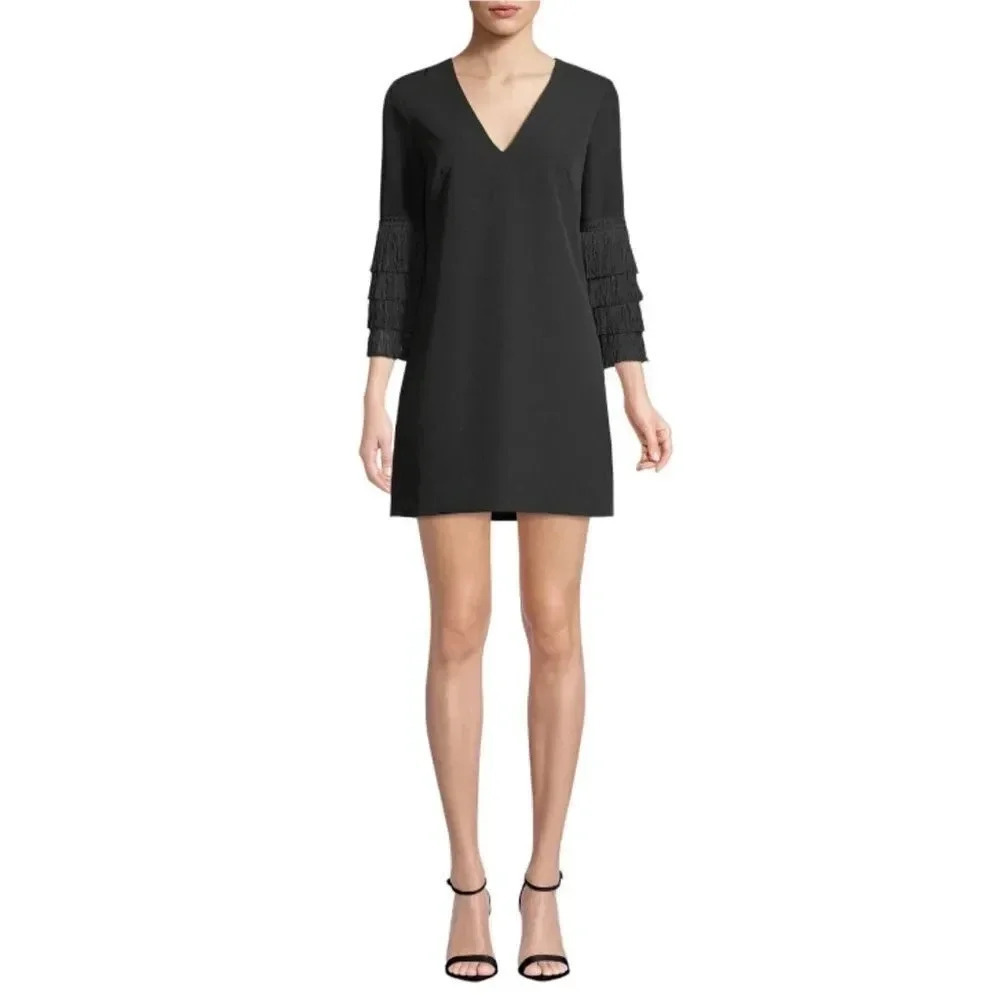 Milly âNicoleâ Fringe Cuffshift Dress